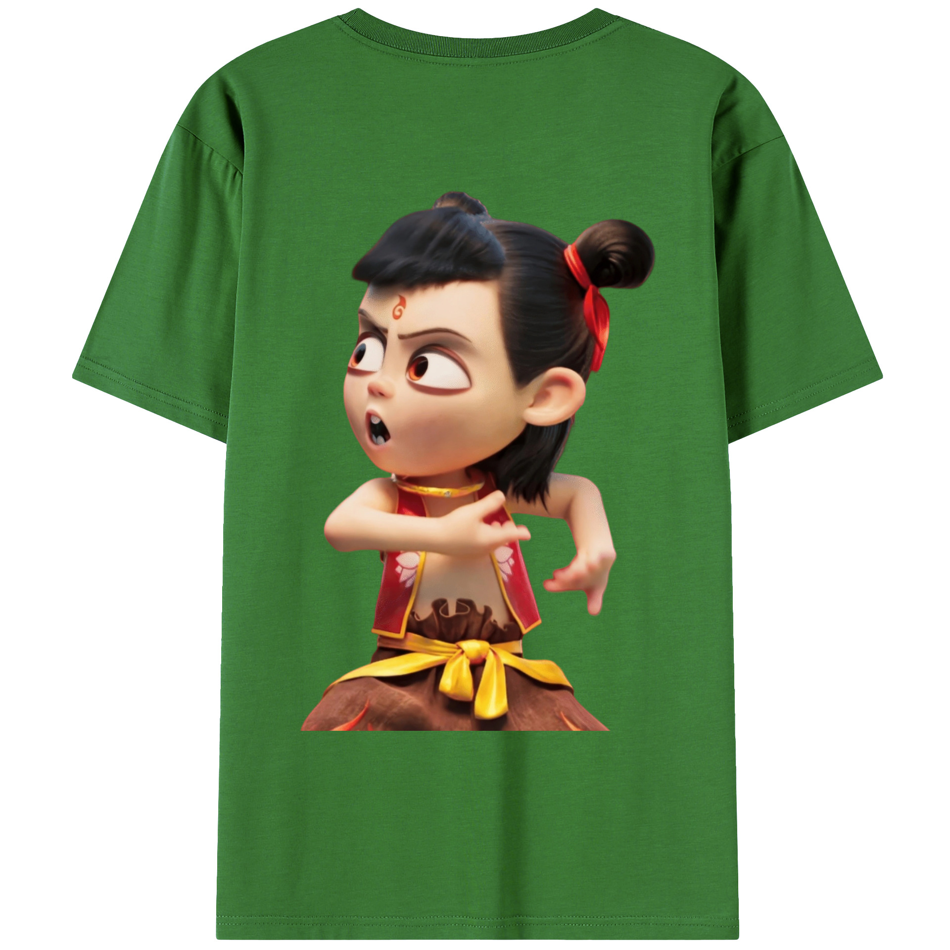 （画像用） Ne Zha 2 ナタ 魔童の大暴れ レディース半袖Tシャツ(バックプリント)